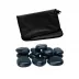 Kit Bolsa Térmica + 12 Pedras Quentes Vulcânicas Para Massagem